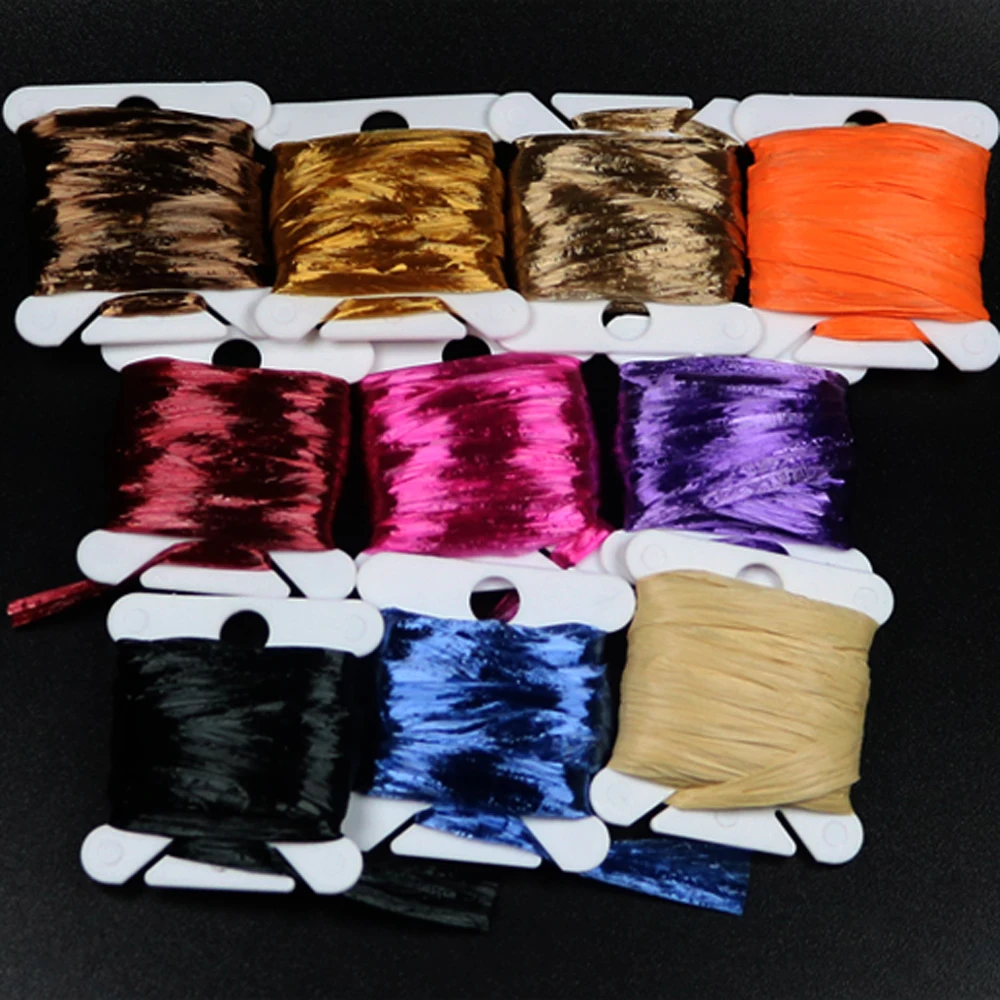 ICERIO-Materiales de atado de pesca con mosca, Pajita suiza para atar carcasas de alerones y conchas en patrones de ninfas y Scud, 10 Uds. - imagen 4