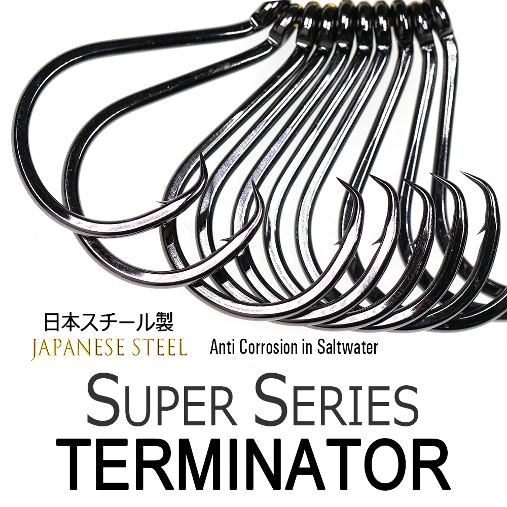 ICERIO 15/25 Uds. Anzuelos anticorrosión para agua salada, anzuelo circular de pesca con punta afilada, anit de acero japonés, anzuelos oxidados - imagen 3