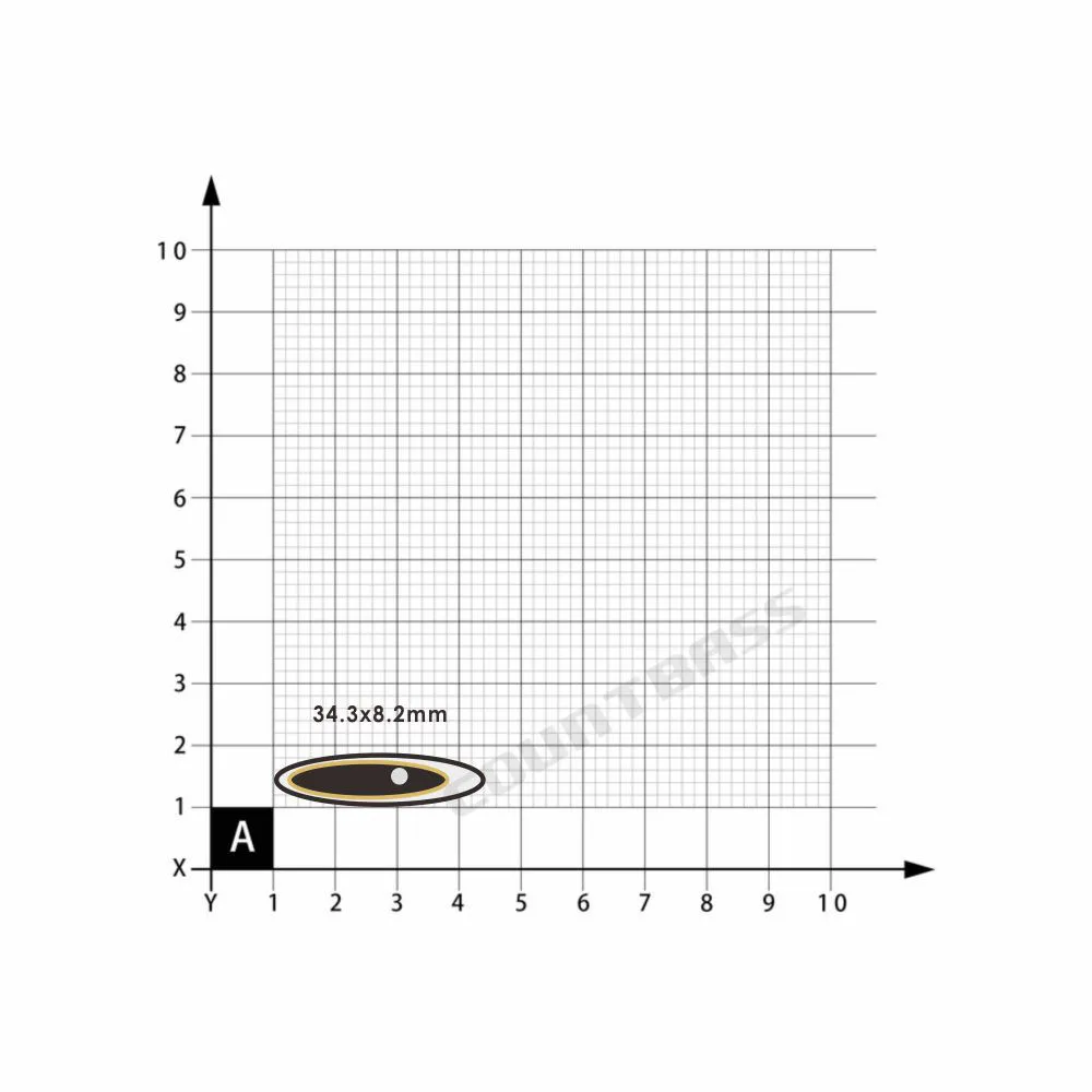 Countbass 100 Uds. Señuelos de pesca holográficos láser 2D ojos 34,3x8,2mm accesorios de pesca para plantillas de metal largas