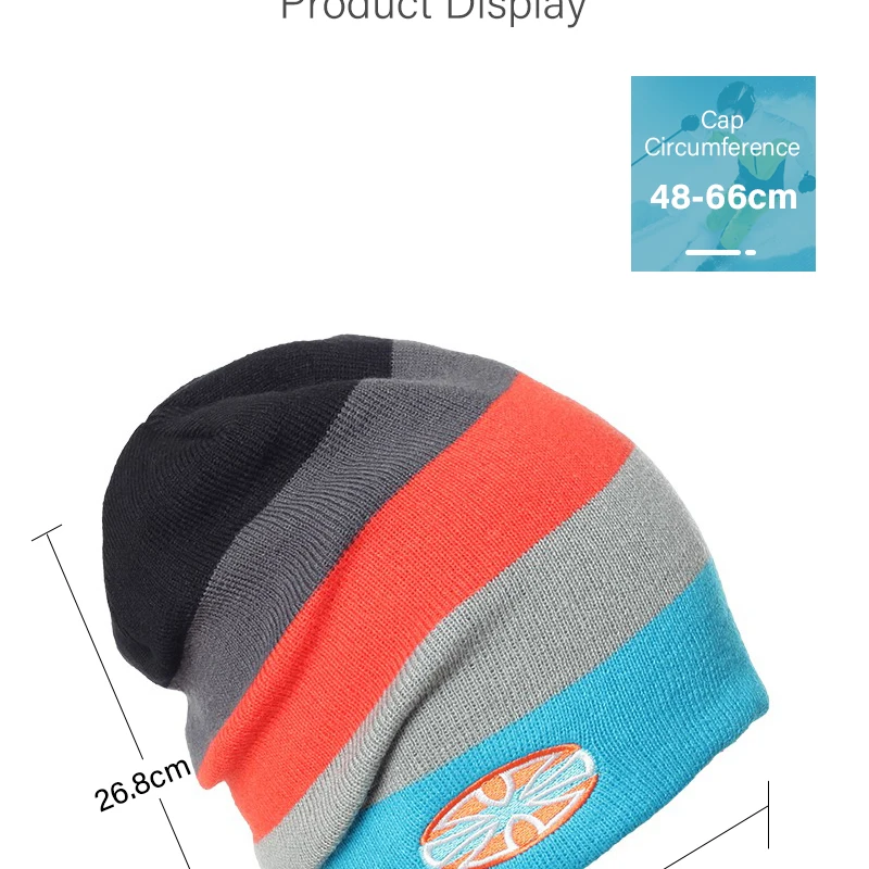 Elegante gorro multicolor con circunferencia de tapa de 48-66 cm