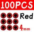 100pcs 4mm Red