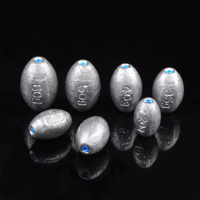 Plomos de pesca tipo Oliva de 10 piezas, plomo electrolítico de alta densidad, accesorios de pesca multimodelo de alta calidad - imagen 3