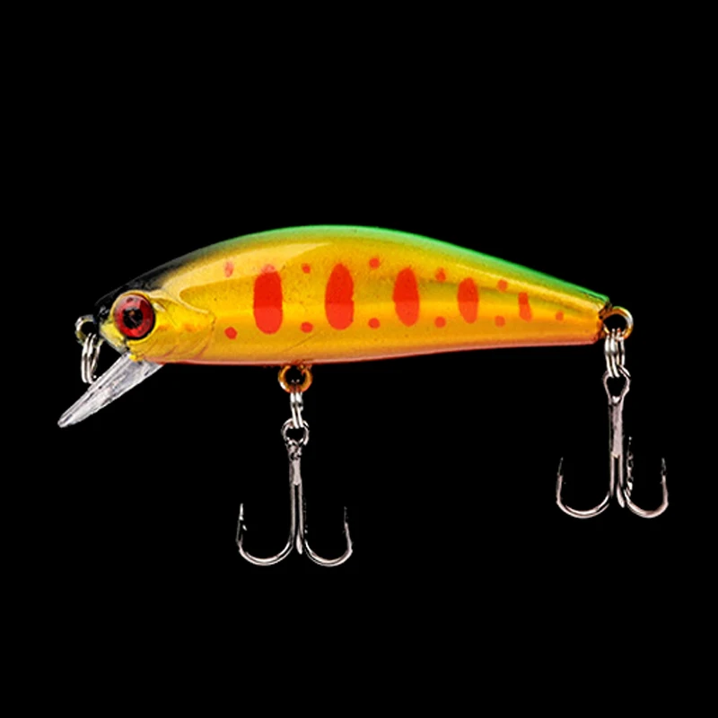 Señuelo de pesca Minnow 5,5 cm 6,5g hundimiento cebo duro Artificial Bass Wobblers señuelos Crankbait Pike anzuelos triples aparejos - imagen 4