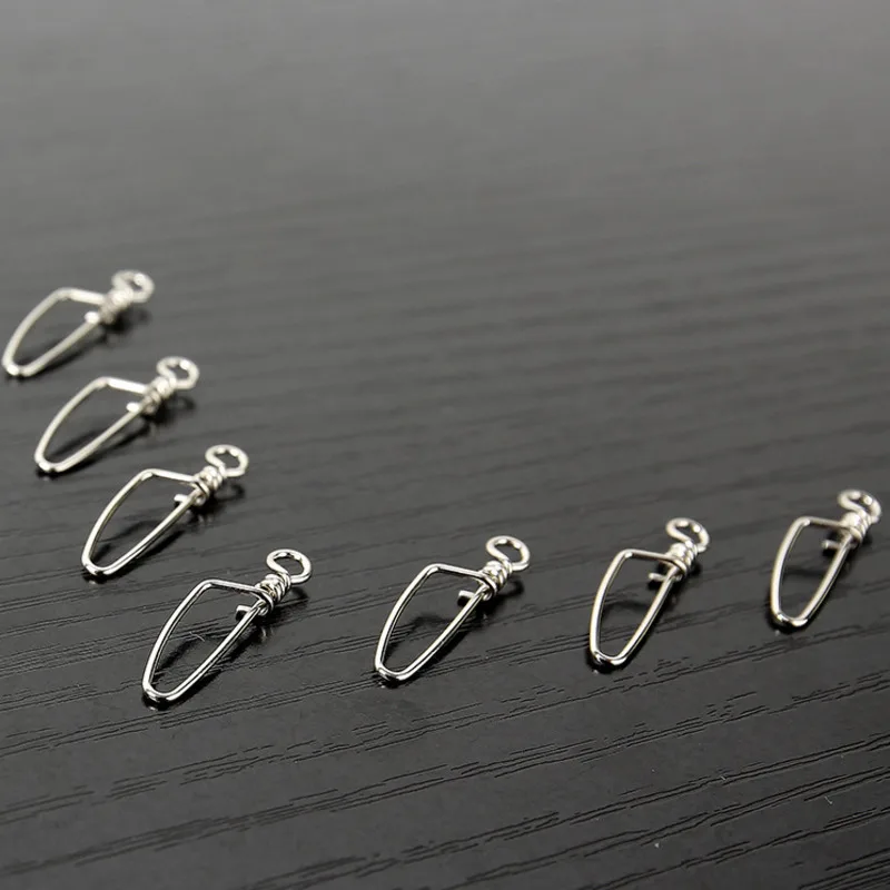 Venta al por mayor a granel de acero inoxidable Arco Pin señuelo cebo conector rápido Pesca en el mar herramienta accesorios Pesca Peche Vissen - imagen 2