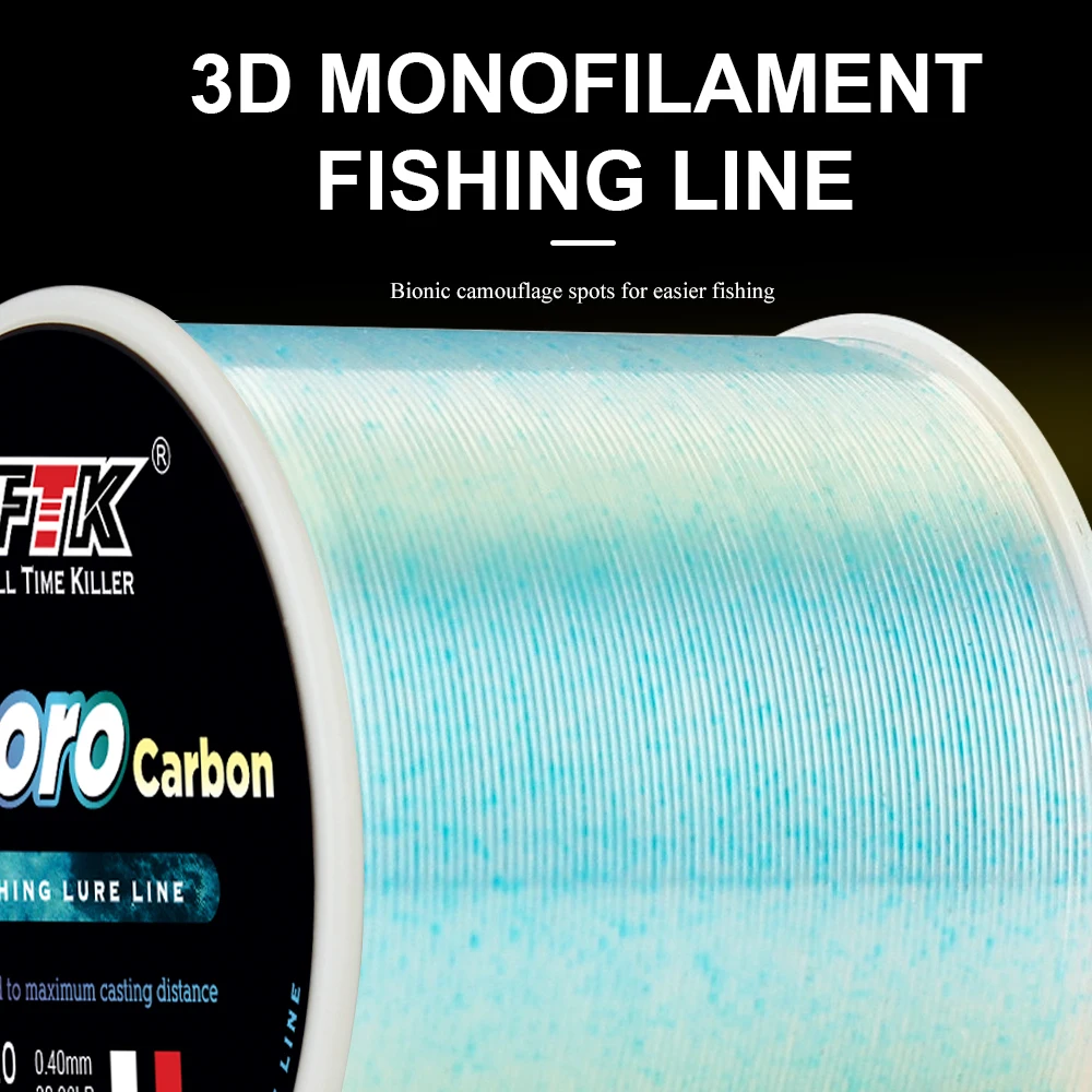 FTK-línea de pesca de fibra de carbono Invisible, hilo de pesca de fluorocarbono, 300m, 4.13LB-34.32LB/0,14mm-0,5mm, pesca en barco oceánico - imagen 3
