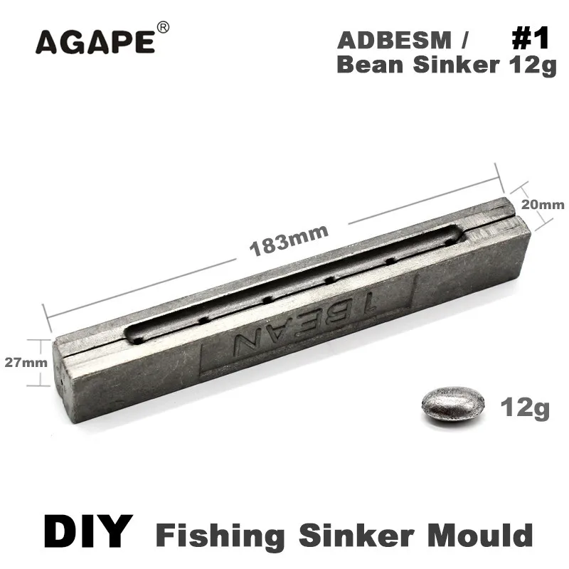 Molde para Chumbadas Agape DIY ADBESM – Tipo Frijol en Plomo - imagen 4