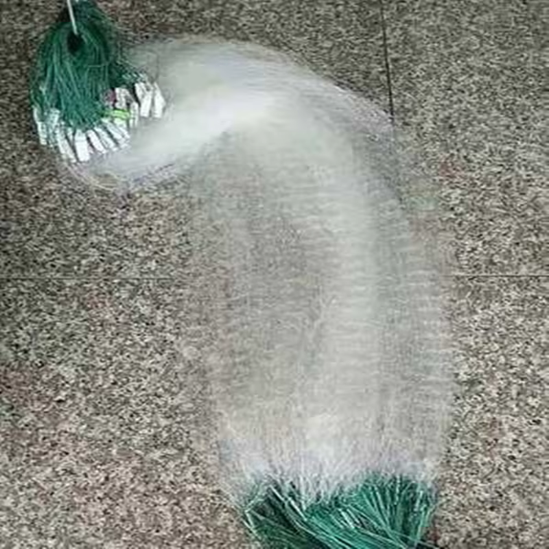 Red de pesca de una sola capa, monofilamento, Material de nailon, trampa de pesca, red de enmalle con flotador, herramienta de accesorios de captura de invierno - imagen 5