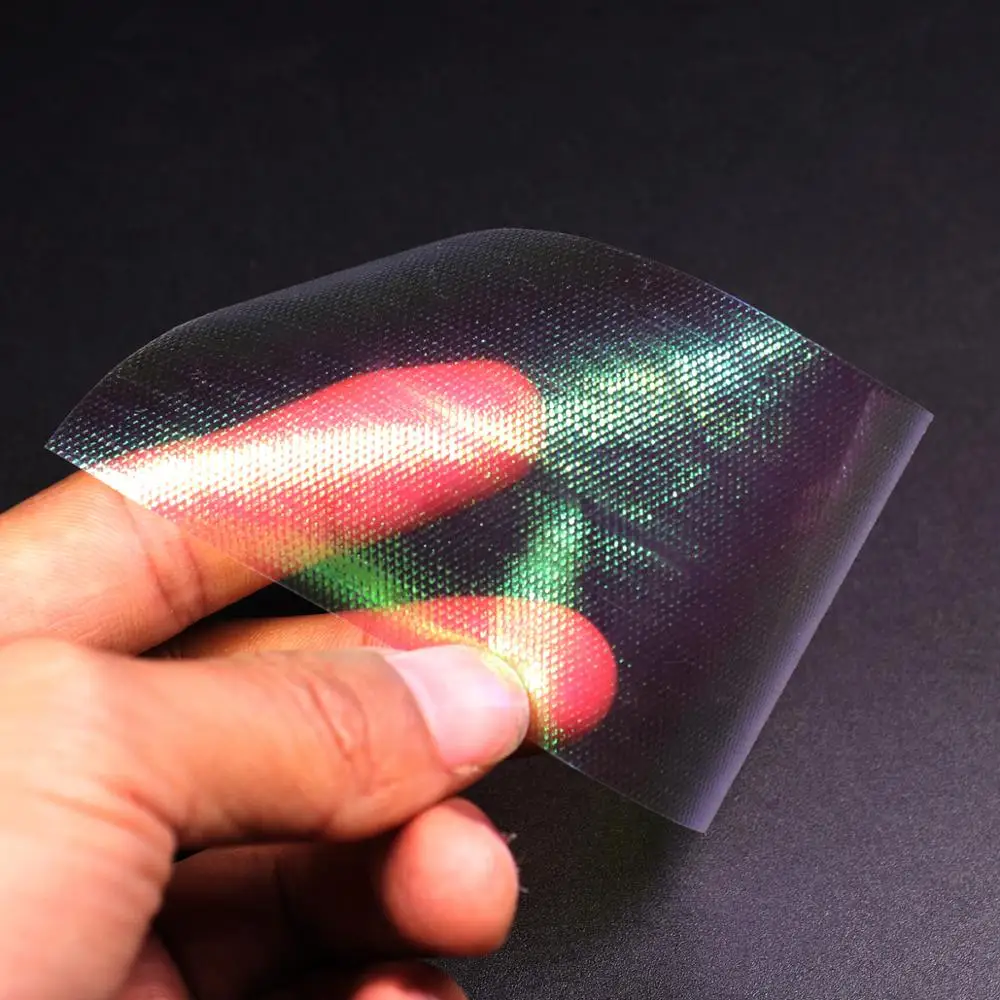 20 piezas de plástico transparente para pesca en agua salada, lámina de piel de pescado en relieve con perlas, aparejo Sabiki, Serpentina, Material de atado de moscas de camarones, 5x10cm - imagen 4