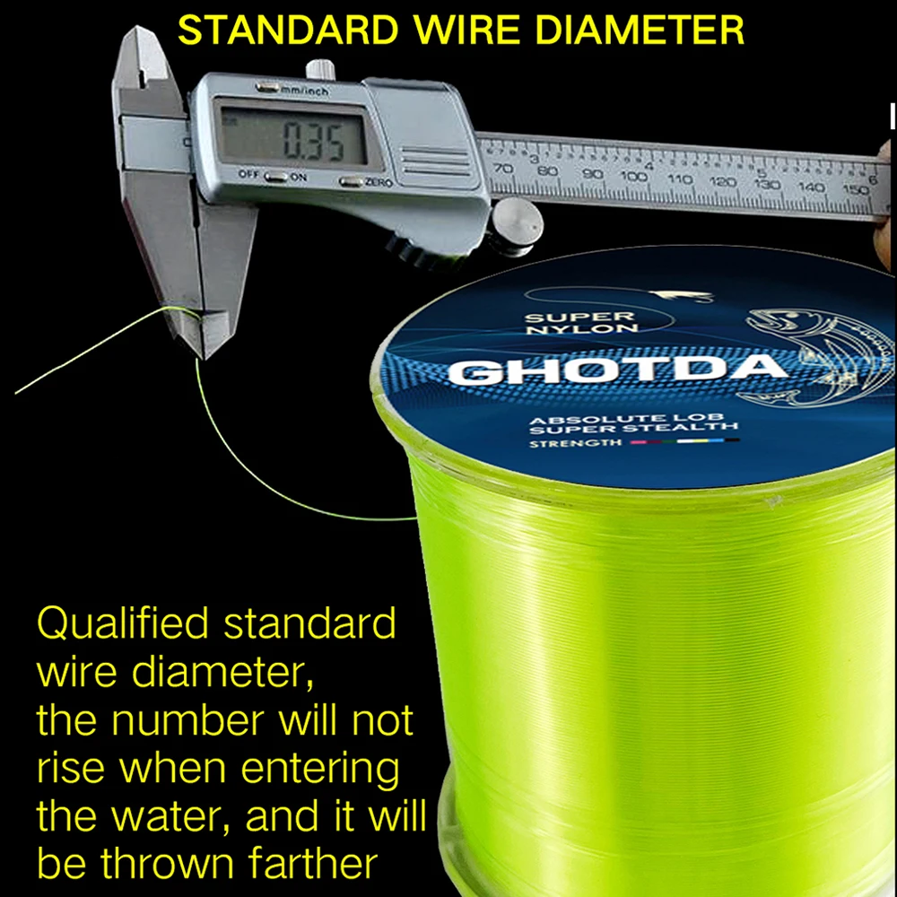 Hilo de pesca de nailon monofilamento, 1000M, 500M, Material japonés superfuerte, accesorios de pesca de 4,4 LB-28,6 LB - imagen 4
