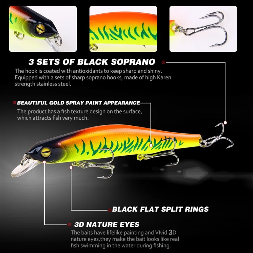 Sistema magnético flotante de fundición lejana, Señuelos de Pesca de pececillos, 12,5 cm, 17,7g, cebo de plástico Artificial, aparejos Wobblers, 1 unidad - imagen 4