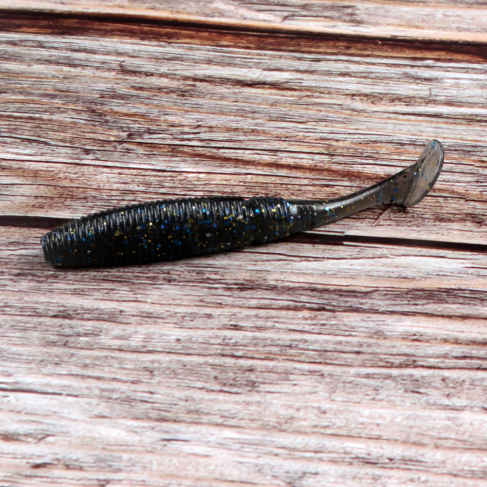 JOHNCOO 10 Uds señuelo de Pesca gusano suave señuelo Artificial 7cm 3g océano Rock señuelo lubina cebo de natación Pesca trucha Jig cebo suave - imagen 5