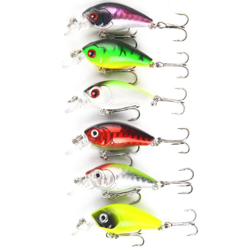 POETRYYI-señuelo de pesca duradero, Mini cebo duro 3D, Wobbler Jig, carpa, lubina a rayas, aparejos de pesca fáciles, SwimBait con gancho - imagen 5