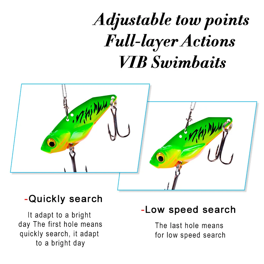 PROBEROS-Señuelos de Pesca giratorios VIB, 1 unidad, 5-7-10-15g, cuchara, Wobbler, Crankbait, plantilla giratoria, cebos de vibración dura, aparejos de pesca de lubina - imagen 4