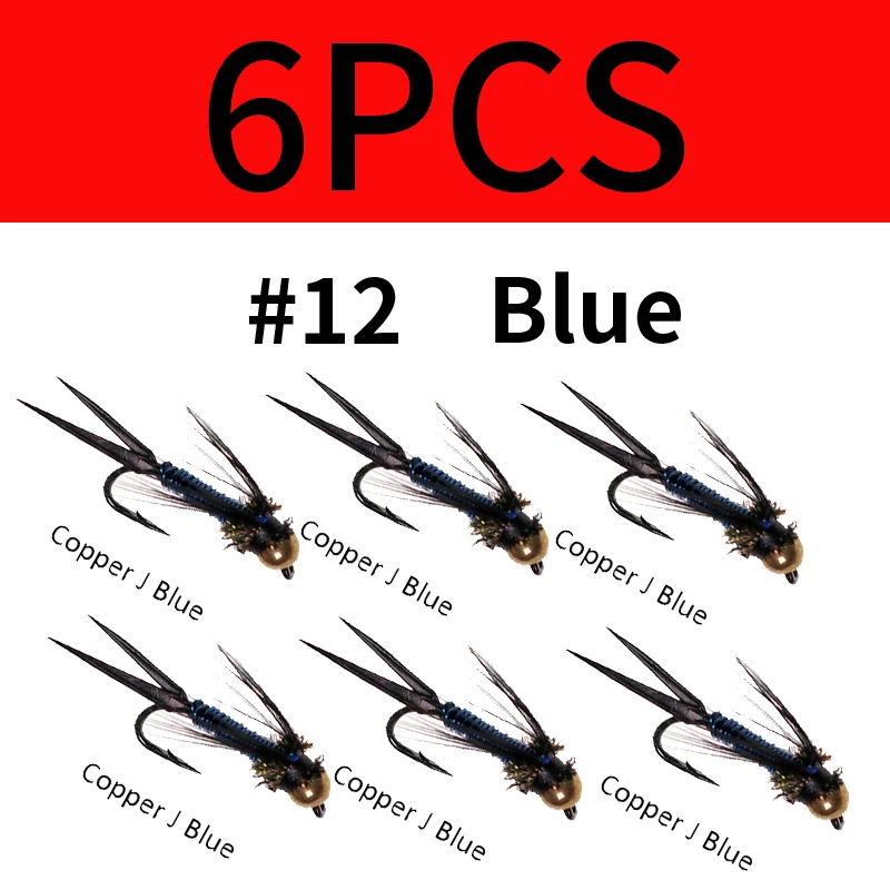 6pcs blue