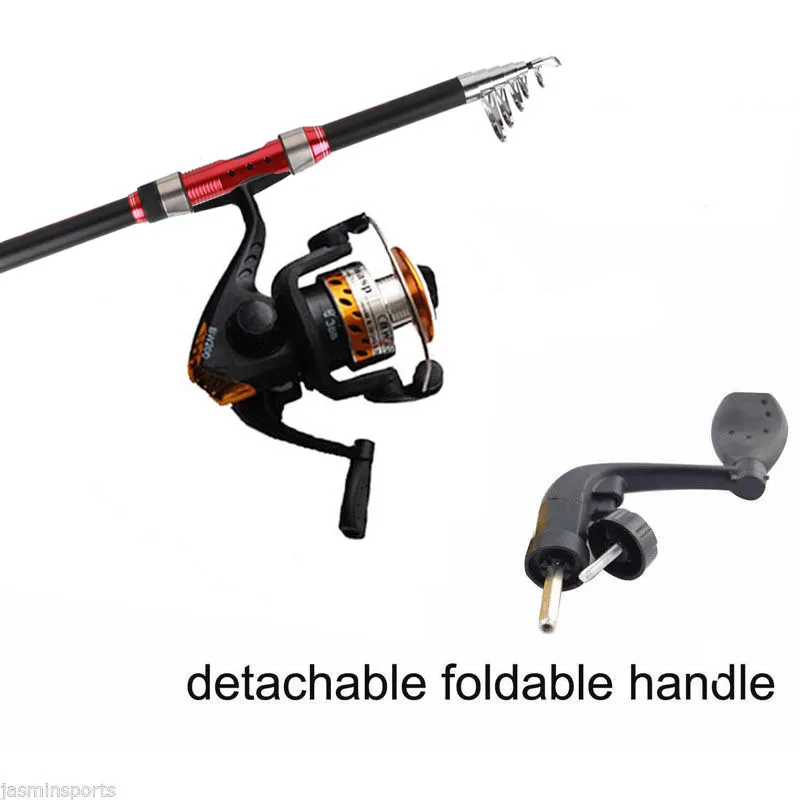 Combos de caña de pescar giratoria y carrete, bolsa de transporte, estuche telescópico portátil, Combo de pesca en el mar, 2,4 m - imagen 4