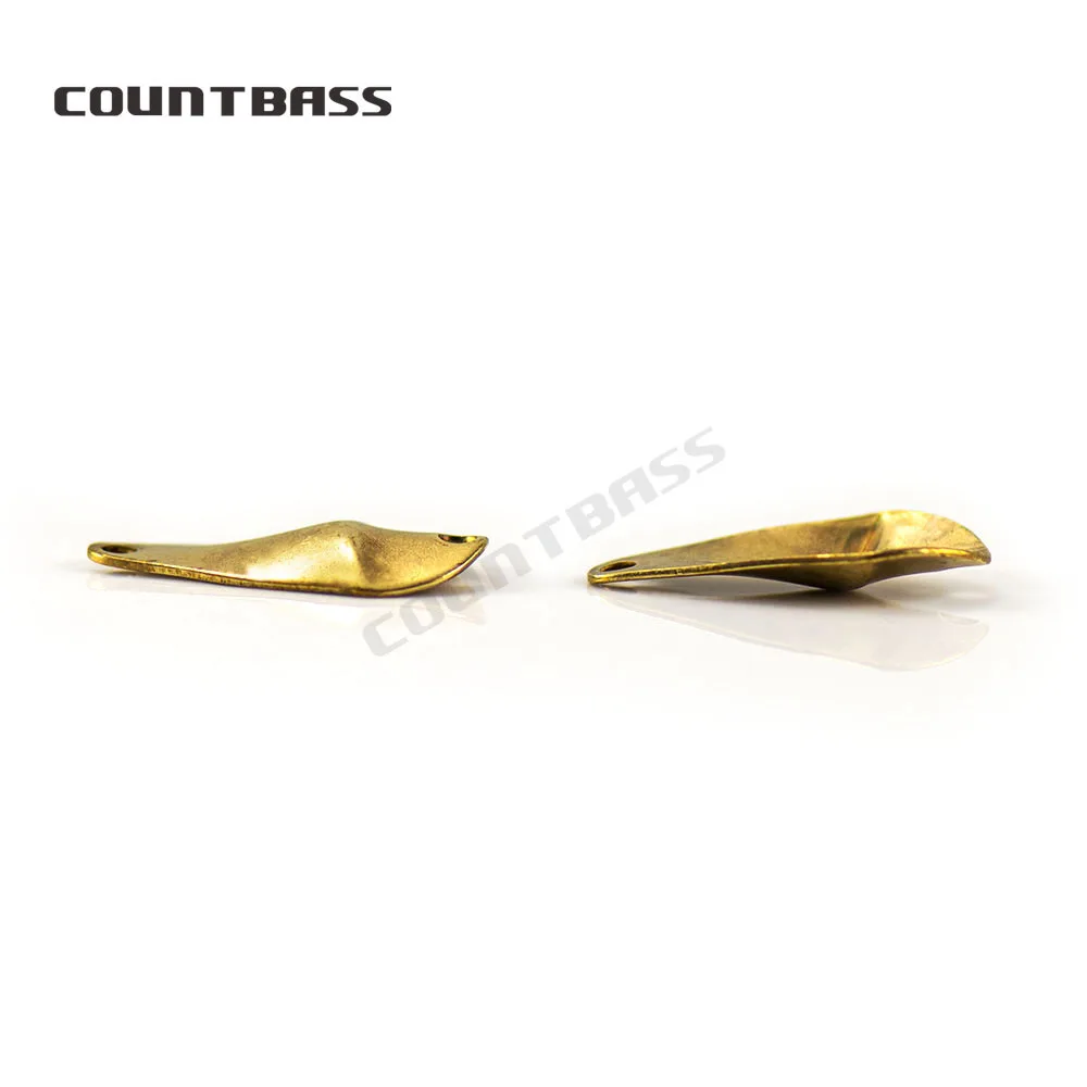 COUNTBASS 50 Uds. Cucharas de pesca de salmón de latón en blanco 1,5g (3/64oz) área de trucha giratoria, cebos de Lucio, señuelos de pescador sin pintar - imagen 4