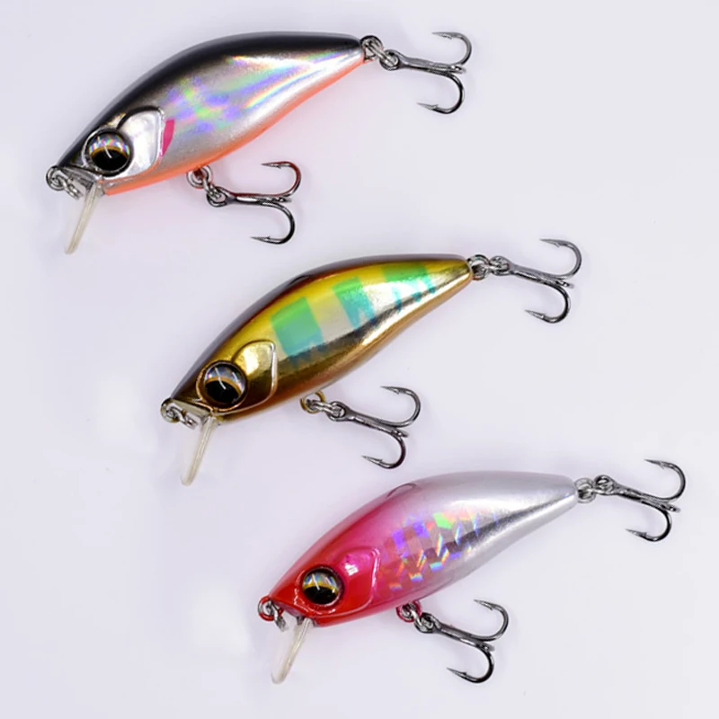 Mini Señuelos de Pesca Minnow de 45mm/4,5g, Wobblers de hundimiento, cebo duro de plástico Artificial, Crankbait, aparejos para lubina - imagen 5