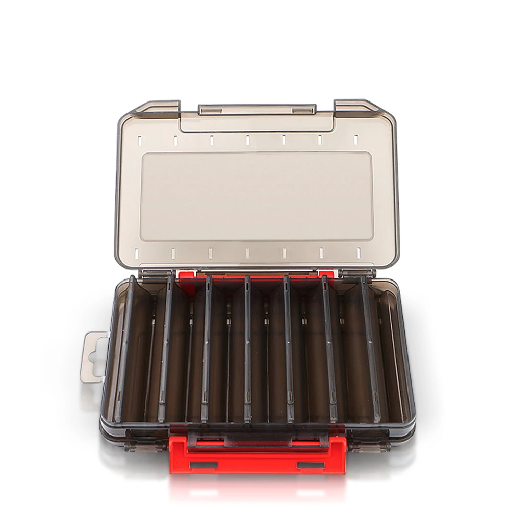 DNDYUJU-caja de pesca de 14 compartimentos, accesorios de pesca, almacenamiento de cajas de anzuelos de doble cara, caja de aparejos de pesca de alta resistencia - imagen 4