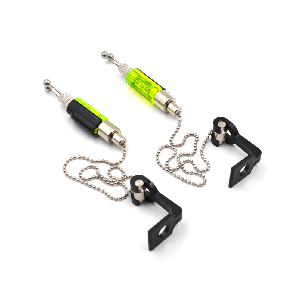 MNFT 1 Uds. Colgador de cadena con alarma de mordedura de pesca Swinger indicador iluminado LED perchas de cadena de bobinas de carpa - imagen 4