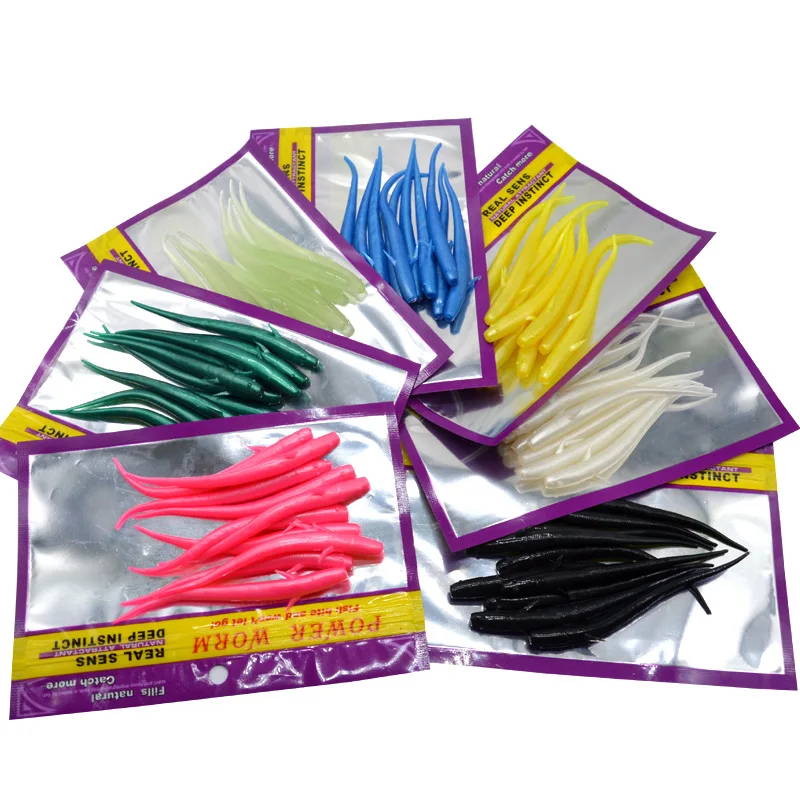 Señuelo de pesca suave Artificial, 7cm/10cm, Loach, gusano de cola afilada única, Sens Real, atrayente Natural, instinto profundo, 10 unids/bolsa - imagen 2