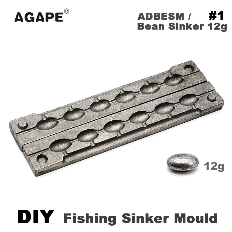 Molde para Chumbadas Agape DIY ADBESM – Tipo Frijol en Plomo - imagen 2