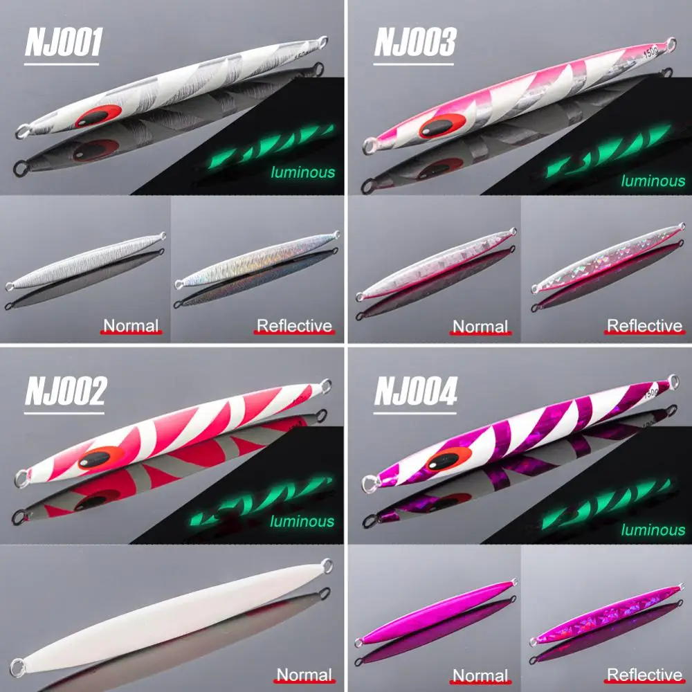 NOEBY Speed Metal Jig 100g 120g 150g 200g 250g 300g señuelo de Jigging en alta mar cebo duro Artificial barco aparejos de pesca de mar plantillas - imagen 5
