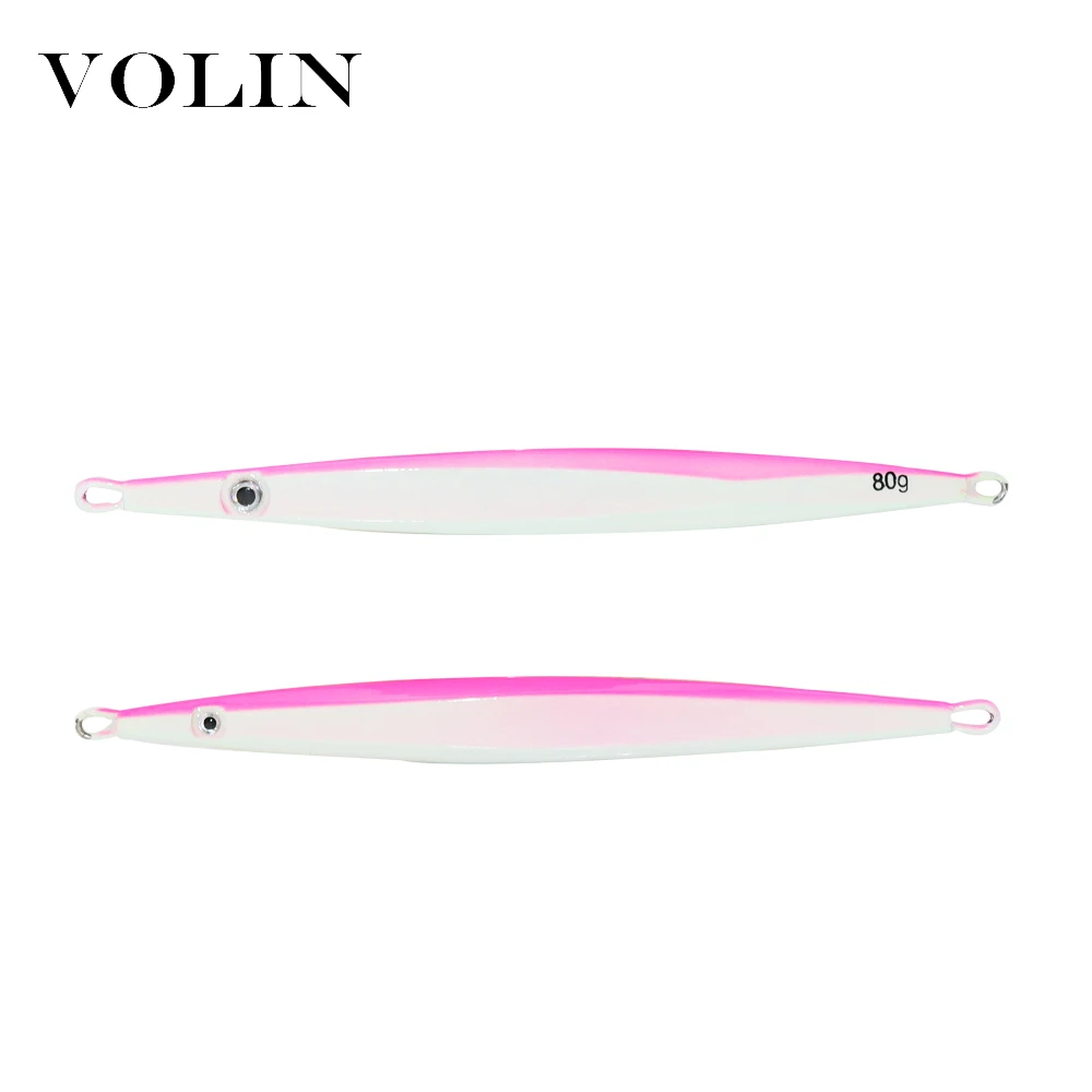 VOLIN-señuelo de Metal para pesca de Jigging lento, 1 unidad, 80g, 100g, 120g, 150g, 200g, 300g, 400g, cebo Artificial - imagen 2