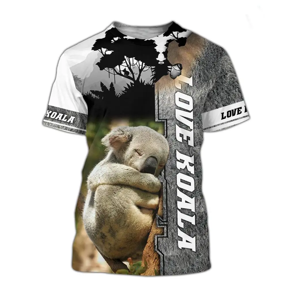 Camiseta con estampado 3D de animales, oso, jabalí, pesca, perezoso, caza de ciervos, para hombre, camisetas de manga corta Harajuku de verano, camiseta informal Unisex - imagen 2