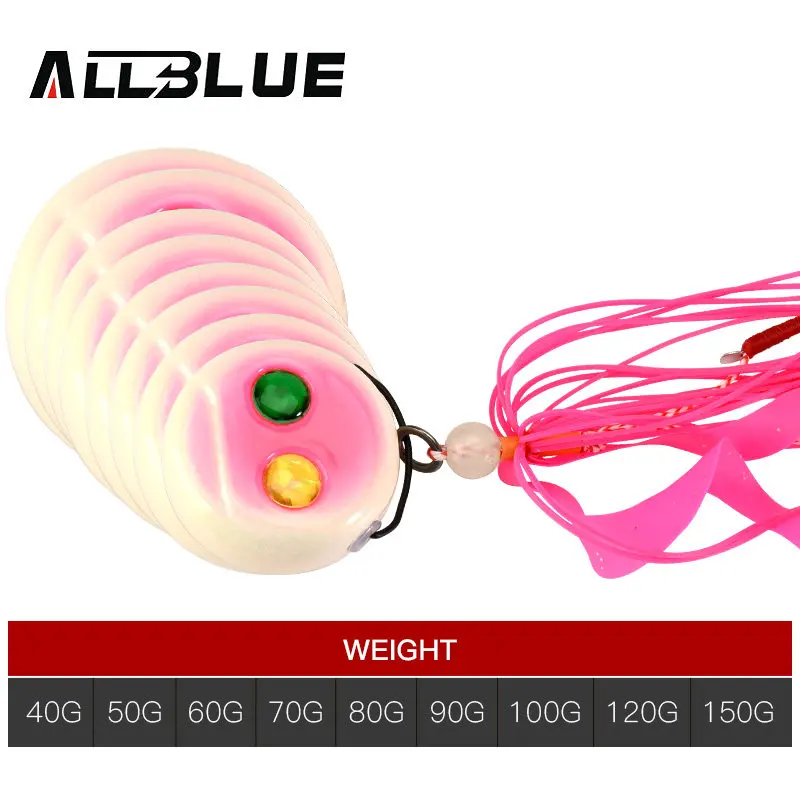ALLBLUE-señuelo Kabura Tai Raba Red Snapper, deslizador de goma, Jigging Sea Madai Jig Lumious, cebo de pesca 40g 60g 80g 90g 100g 120g 150g - imagen 2