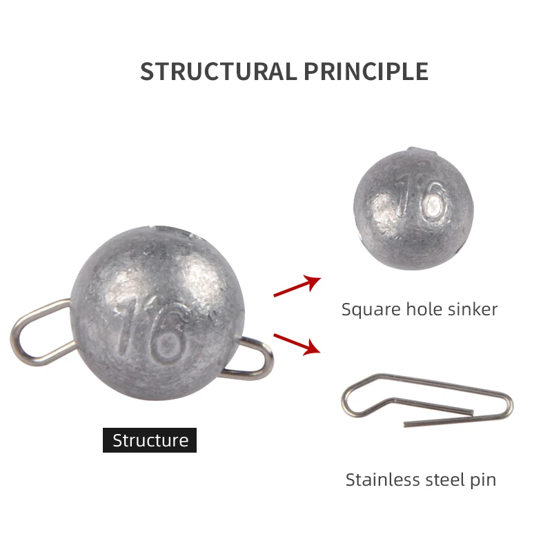 MEREDITH gancho agravado 2g-18g de la cabeza de la plantilla de agua profunda bala peso suave señuelo cebos, aparejos de pesca anzuelos de pesca mar cabezas plomadas pesca - imagen 2