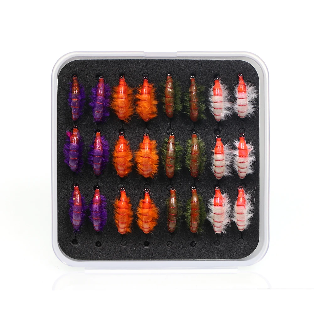 Ninfas Scud Bug ICERIO – Anzuelos con púas para trucha y carpa - imagen 5