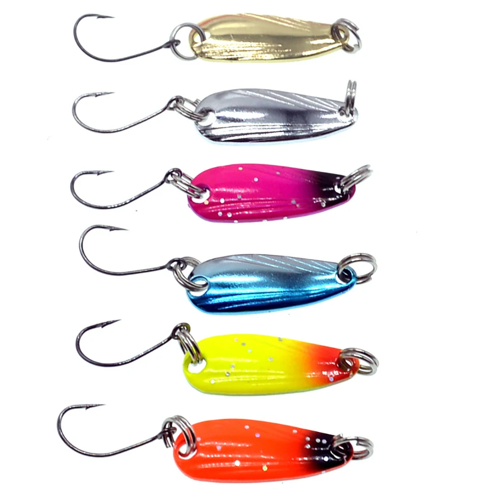 WALK FISH-señuelo de pesca de 2,5G y 28MM, cuchara de lentejuelas, señuelo giratorio de Metal, cebo duro Artificial, conjunto de pesca en hielo de invierno - imagen 5