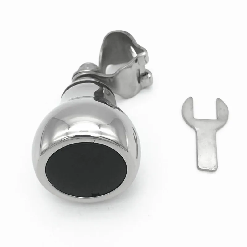 Volante de acero inoxidable 316, mango de potencia, perilla de agarre de bola, ayudante de giro, Control manual para yate, barco marino - imagen 4