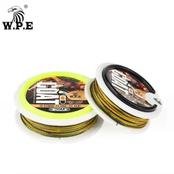 W.P.E-sedal de pesca trenzado de 8w, hilo de pesca de carpa con deflector de piel, pintura, aparejos de pesca, PE, 10m/20m, 0,52mm, 17kg, 37,4 lb, Epidermis