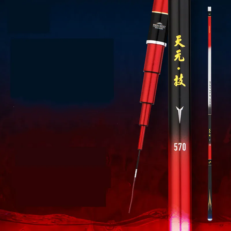 Caña De pescar superdura De fibra De carbono, caña giratoria De Pesca De carpa, 5H, 3,6 m-8,1 m, para Pesca en Taiwán, Olta, 28 Tonalty - imagen 3