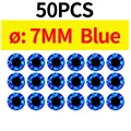 50pcs 7MM Blue