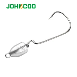JOHNCOO anzuelos weedless lubina manivela oscilante