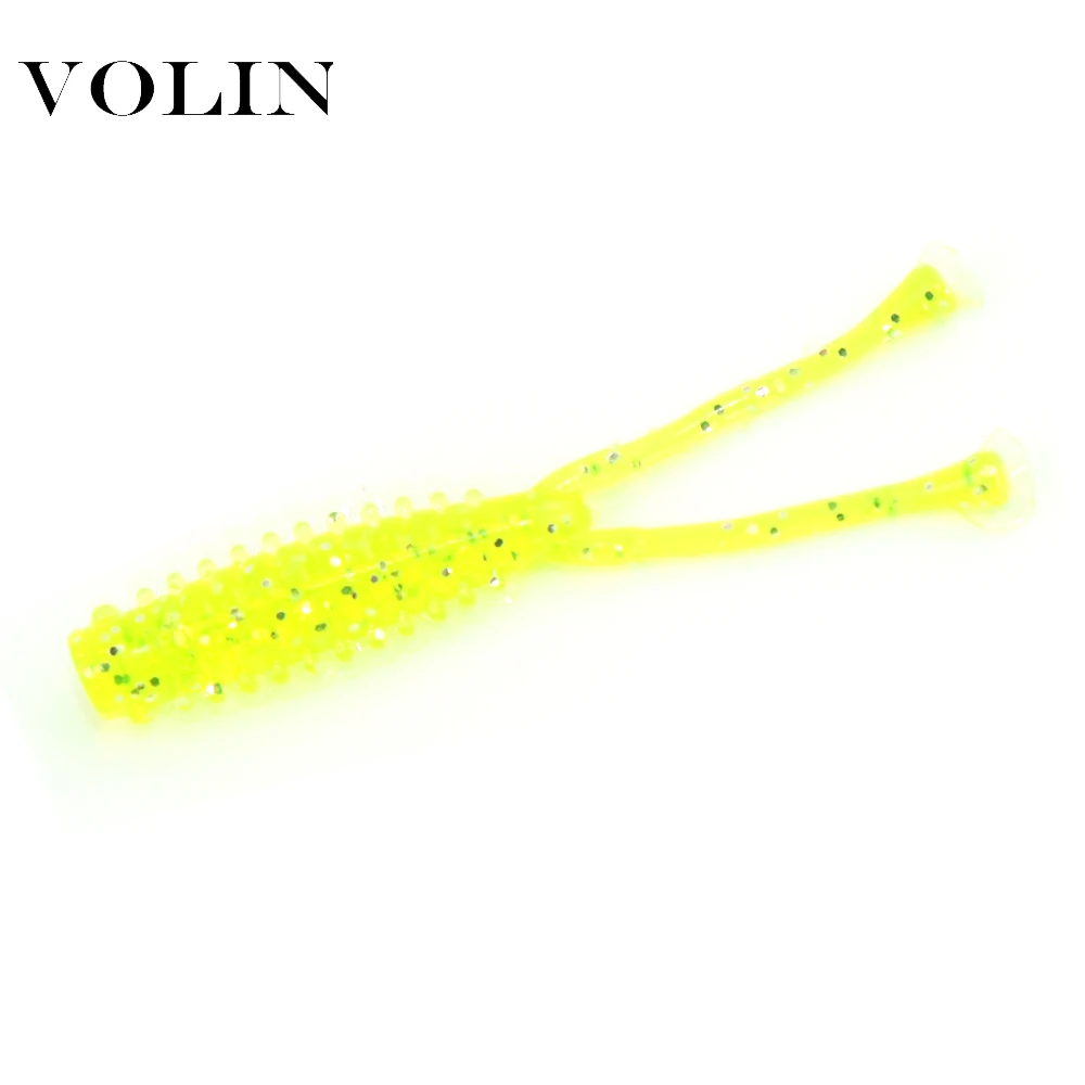 VOLIN-señuelo de pesca de carpa, cebo Artificial de silicona, 40mm, 0,4g, cebo falso, sábalo, Wobblers, Swimbait, 20 Uds. - imagen 3