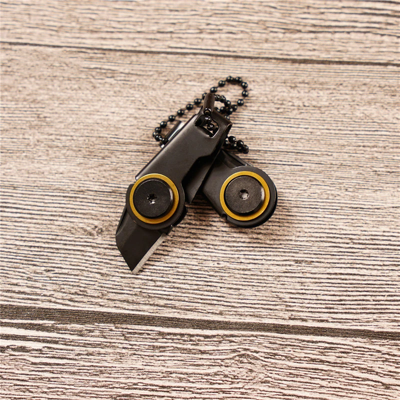 EDC Gear-Mini cuchillo de hoja para campamento al aire libre, paquete de cortador de caja de supervivencia, pelador abierto, pelar, cortar, doblar, herramientas de bolsillo, paquete de abridor