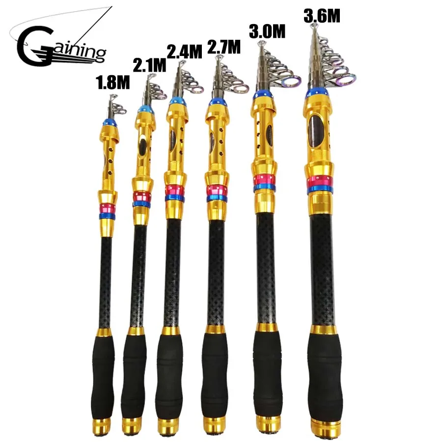 Conjunto de cañas para carpa en varias longitudes