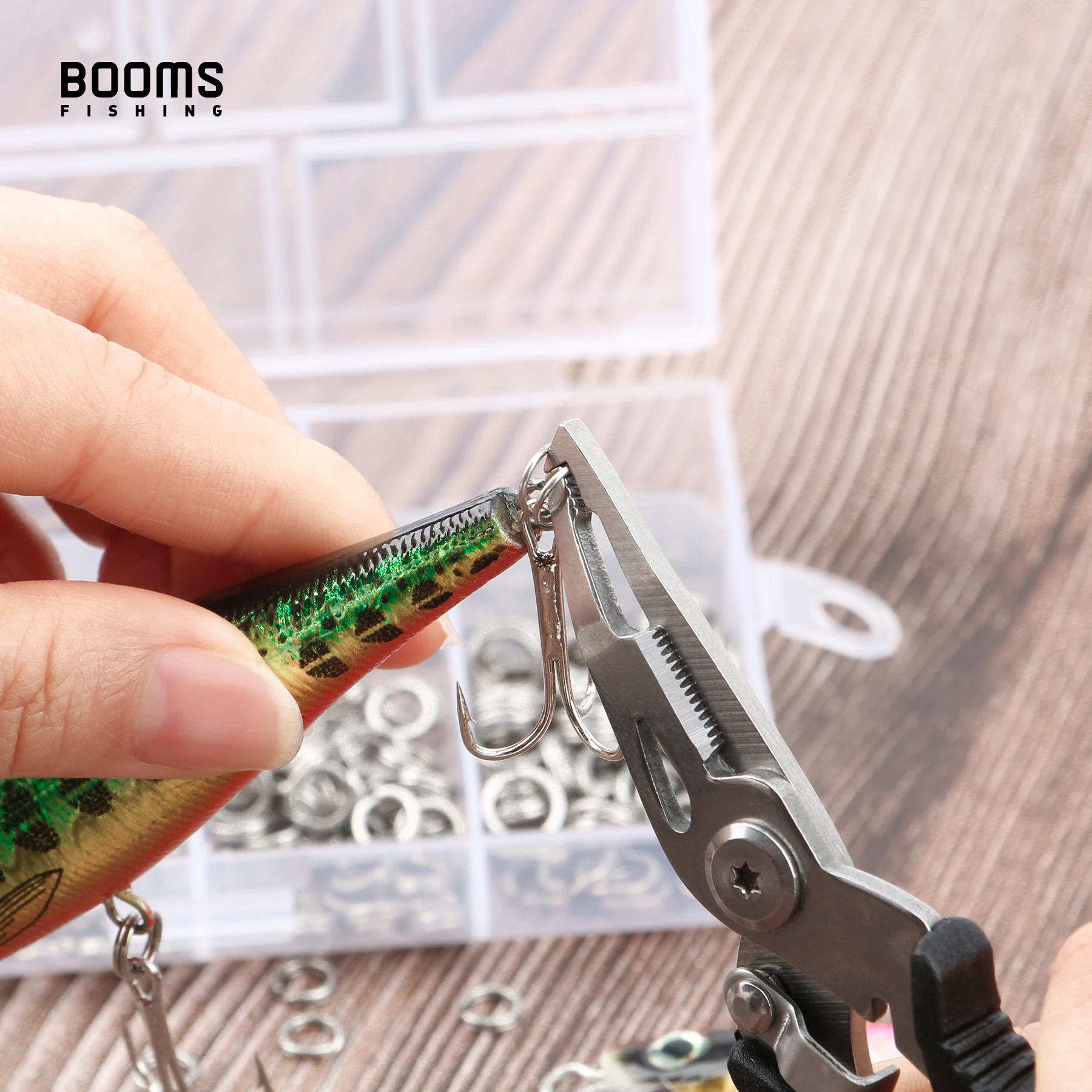 Booms-Alicates de pesca H02, herramientas multifunción, accesorios, tijeras de acero inoxidable, removedor de anzuelos de pescado, cortador de señuelos de línea trenzada - imagen 5