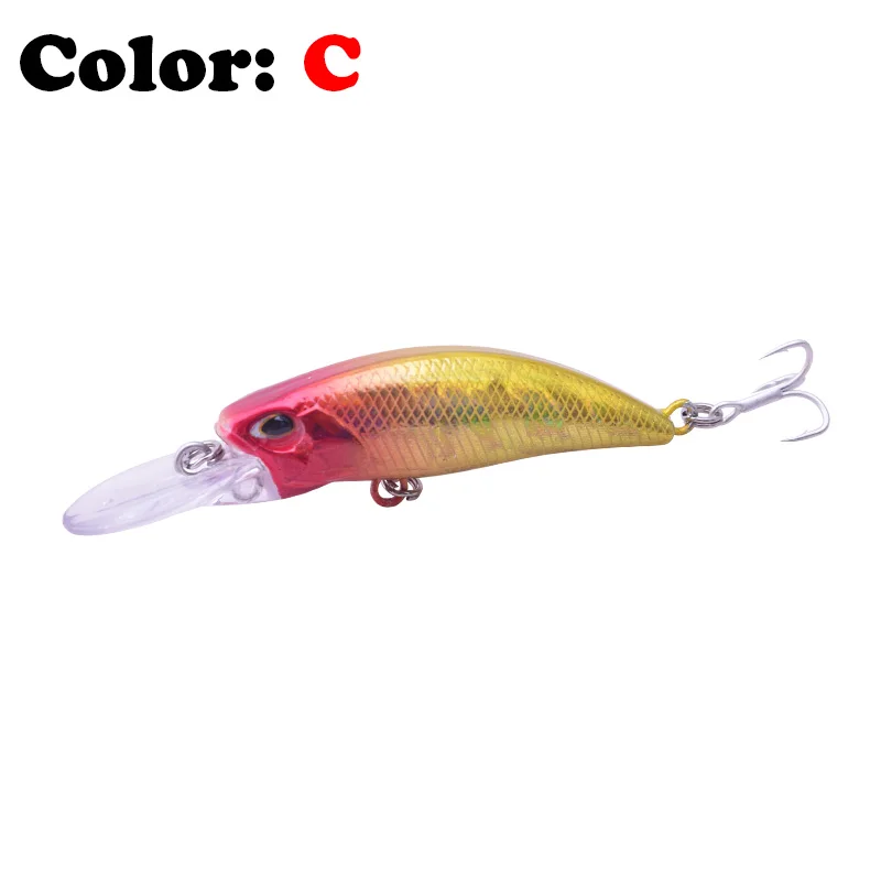Señuelo de Pesca de pececillos flotantes, cebo Artificial duro láser, ojos 3D, 6,5 cm, 5,2g, Wobblers, Crankbait, aparejos de Pesca, 1 ud. - imagen 5