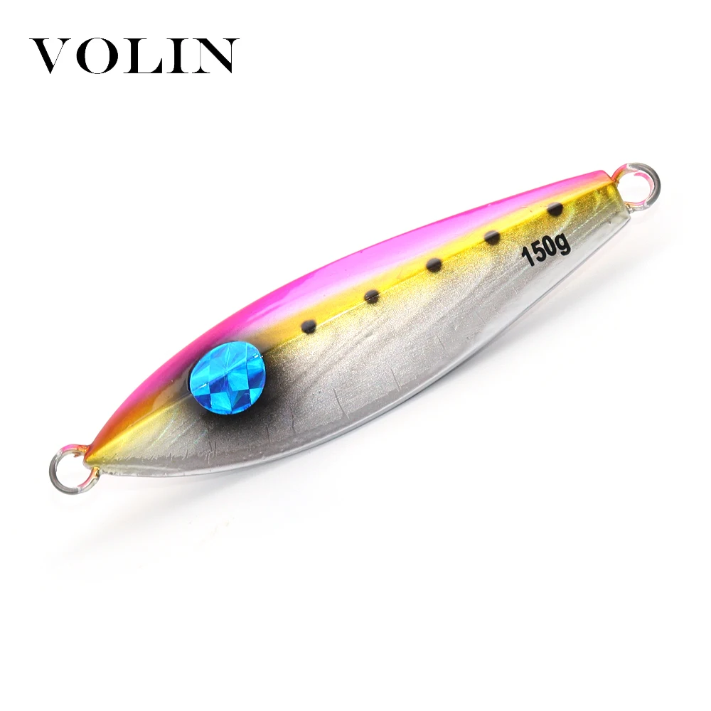 VOLIN-señuelo de Metal de plantilla lenta para pesca en el océano, cebo Artificial Wobbler de Japón, 120g, 150g, 200g, 1 unidad - imagen 4