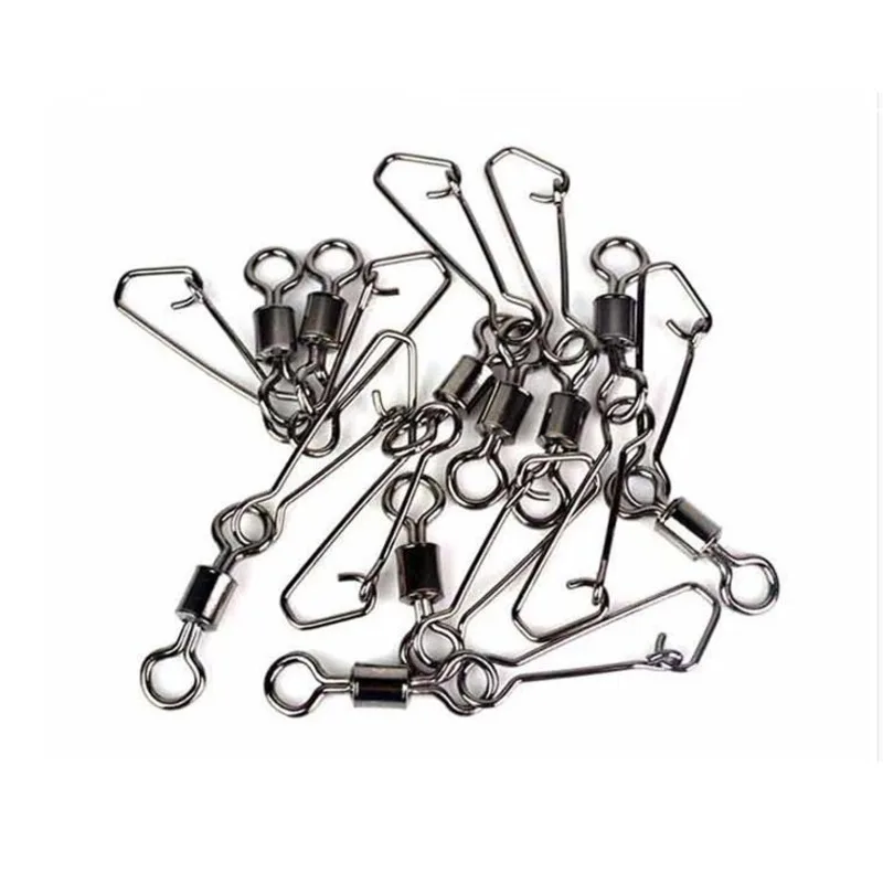 1000 Uds accesorios de Pesca cobre acero inoxidable giratorio Snap fuerte Pin conector aparejos al por mayor por Pesca a granel - imagen 5