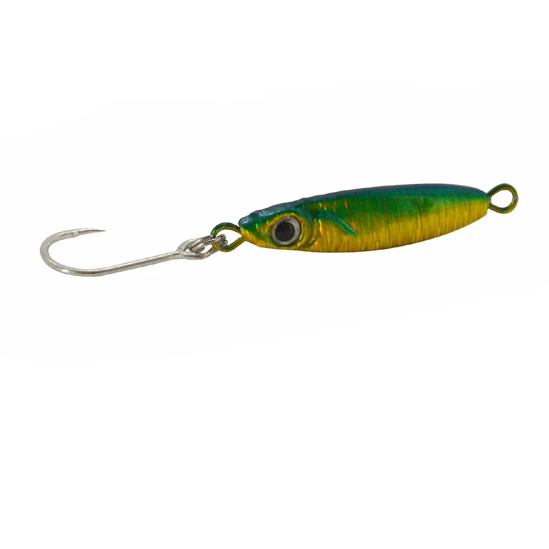 Señuelo de pesca con plantillas pequeñas, Micro Jigbait 3g/5g, Mini señuelos artificiales fundidos en la orilla, un solo gancho, 1 pieza en oferta - imagen 5