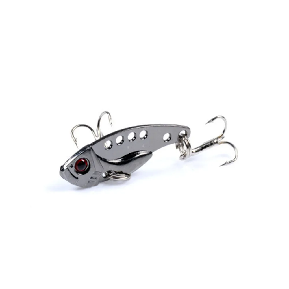 FISHINAPOT-Mini señuelo de pesca, 1 unidad, 3,5 cm, 3,5g, cuchara VIB de Metal, Wobbler, Crankbait con 2 anzuelos triples, cebo VIB, Lucio - imagen 4