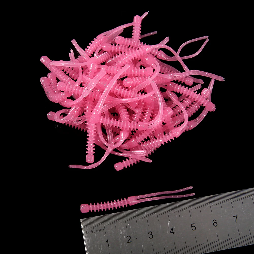 Señuelo de pesca suave Wobbler gusano Isca cebo Artificial Swimbait trucha señuelo TPR material ecológico 5,5 cm/0,24g señuelo de gusano suave - imagen 4