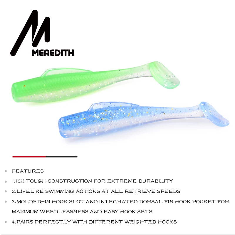MEREDITH DieZel Minnow Señuelos de Pesca 80mm 5,9g cebos blandos de pesca 3,15 "8 unids/lote silicona Artificial natación plástico señuelo Wobblers - imagen 3