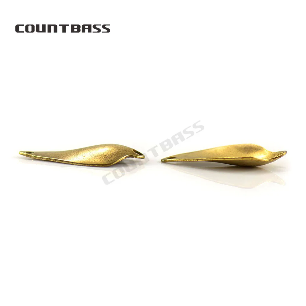 COUNTBASS 50pcs Brass Small Fishing Spoon Blanks  0.8g ( 1/32oz) Trout Area Spinning Unpainted Angler's Lures - imagen 4