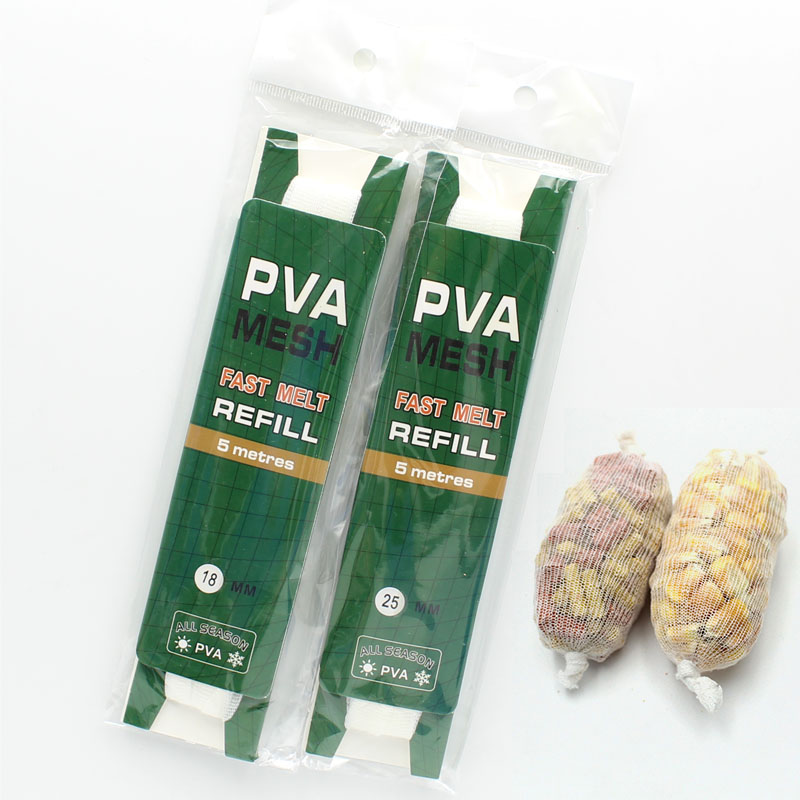 Bolsa de cebo PVA soluble para pesca de carpa con alimentador grueso